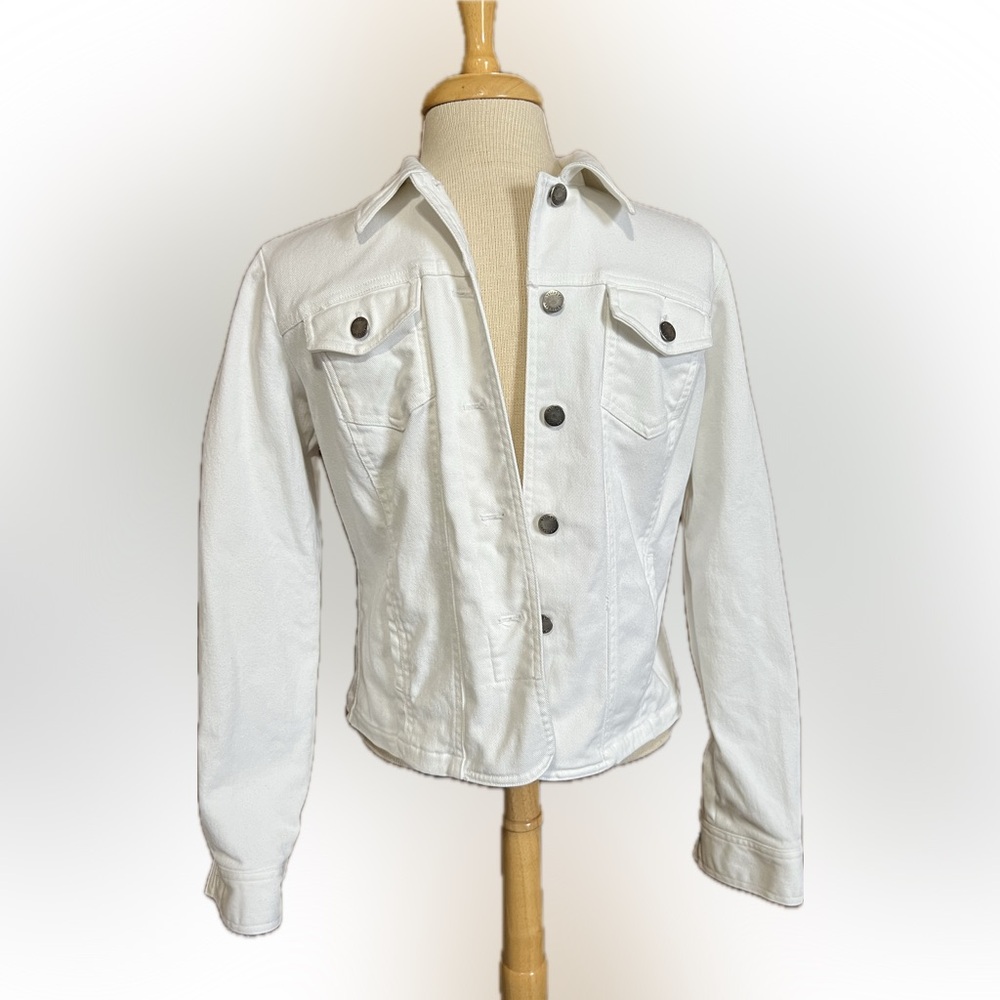 Villager - A Liz Claiborne Company White Jean Jacket